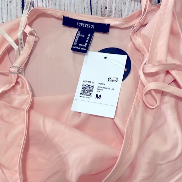 🌸 Clearance! 🌸 Forever21 Light Pink Satin Slip Dress Size M - Picture 9 of 10